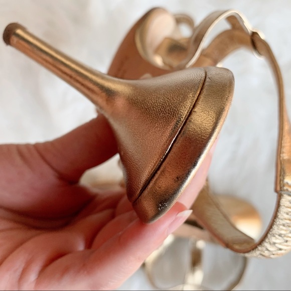 Kate Spade gold color sandals SZ 7 - Picture 5 of 7